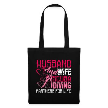 Husband And Wife Scuba Diving Partners For Life - Tote Bag - black - Front