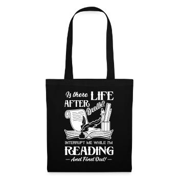 Reading I am Reading Don't Interrupt - Tote Bag - black - Front
