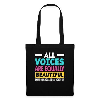 All Voices Are Equally Beautiful Speech Therapist - Tote Bag - black - Front