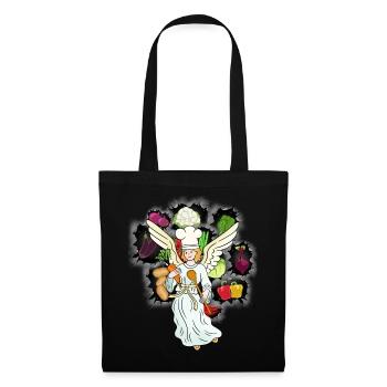 heavenly cooking vegetables angel cook cook - Tote Bag - black - Front