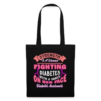 Fighting Diabetes With A Smile - Tote Bag - black - Front