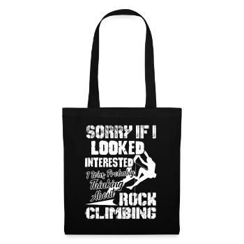 Rock Climbing Thinking About Rock Climbing - Tote Bag - black - Front