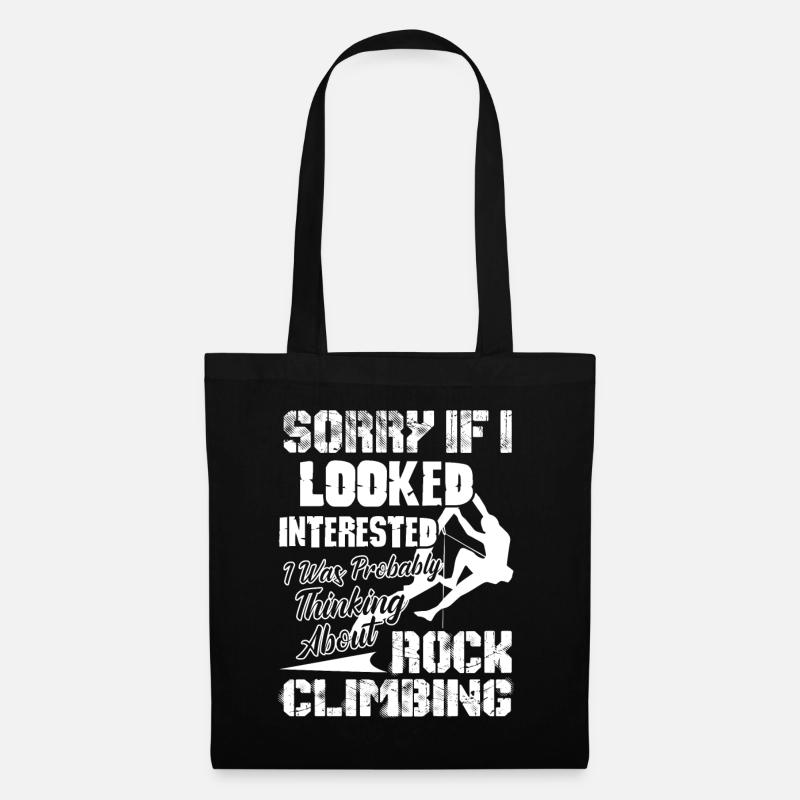 Rock Climbing Thinking About Rock Climbing - Tote Bag - black