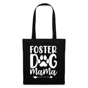 Pflegehündin Mama Paw Tierrettung Ama-Hund adoptieren - Stoffbeutel - Schwarz - Vorne