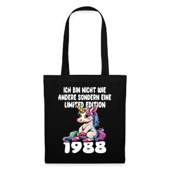 Edition Limitée 1988 Anniversaire Né 1988 - Sac en tissu - noir - Devant