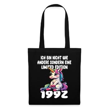 Edition Limitée 1992 Anniversaire 1992 Naissance - Sac en tissu - noir - Devant