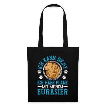 Plans with my Eurasier Eurasian Spitz - Tote Bag - black - Front