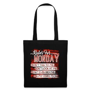 Rules For Monday - Tote Bag - black - Front
