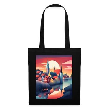 La ville du Danemark - Sac en tissu - noir - Devant