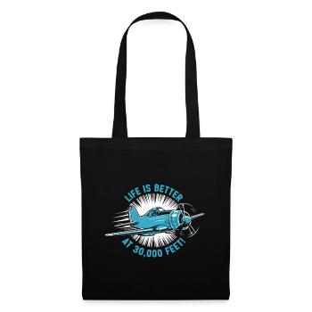 Life is better at 30,000 feet! - Tote Bag - black - Front