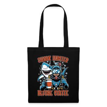 Shark Hunter Before Fossil Hunting Coffee Lover - Tote Bag - black - Front