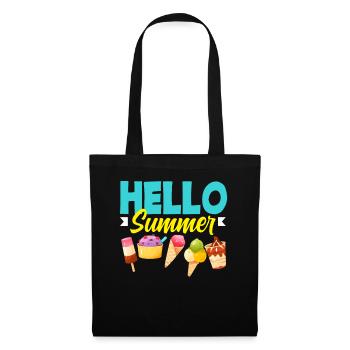 Hello Summer Cream Lover Design - Tote Bag - black - Front