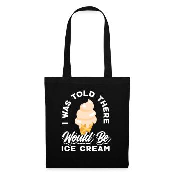 Amateur de crème glacée Je dirais crème glacée - Sac en tissu - noir - Devant