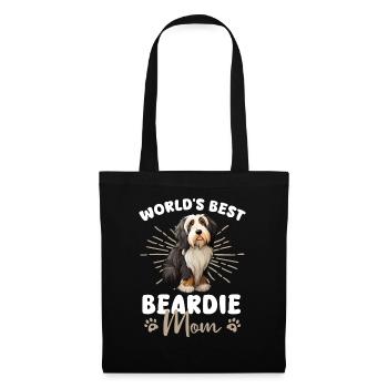 Bearded Collie Dog Beardie Mom - Tote Bag - black - Front
