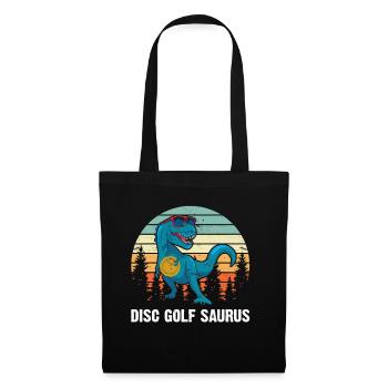 Disc Golfer Saurus - Dino Disc Golf Dinosaur - Tote Bag - black - Front