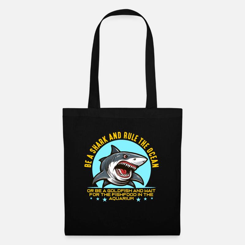 Shark Hunting Be A Shark And Rule Fossil Hunting - Stoffbeutel - Schwarz