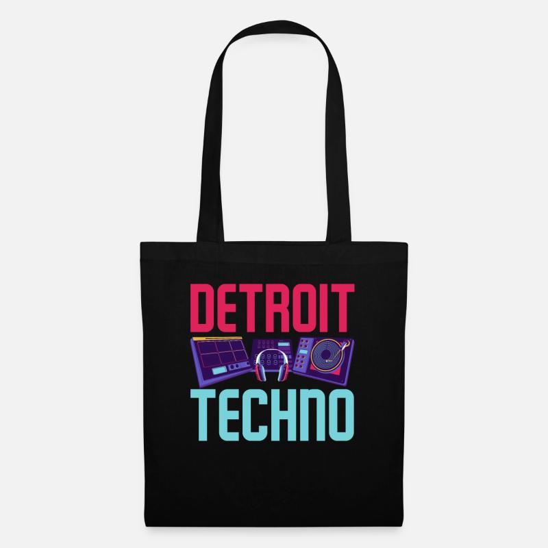 Detroit Techno Für Techno Lover - Stoffbeutel - Schwarz