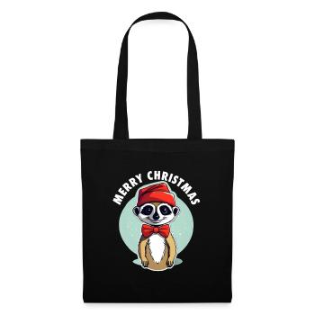 Suricate Noël - Sac en tissu - noir - Devant