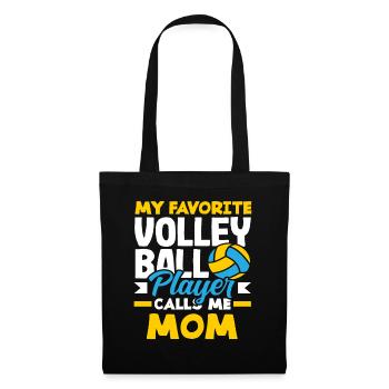 Mein Lieblings-Volleyballspieler Nennt Mich Mama - Stoffbeutel - Schwarz - Vorne