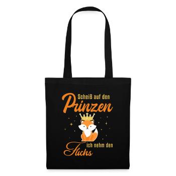 Ich nehm den Fuchs Caninae Red Fox Canidae Fox - Stoffbeutel - Schwarz - Vorne