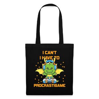 Gamer Je ne peux pas Je dois procrastigame Gaming - Sac en tissu - noir - Devant