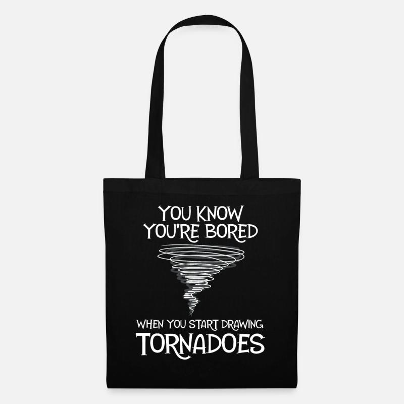 Funny Science Humor Nerd Geek Tornado - Stoffbeutel - Schwarz