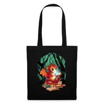 Dragon Dragon Child Kids Mythical Creature Fairy Tale - Tote Bag - black - Front