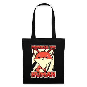 Impressionnez-moi Caninae humaine Renard roux Canidés renard - Sac en tissu - noir - Devant