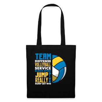 Volleyball Team Jump Defense Game - Tote Bag - black - Front