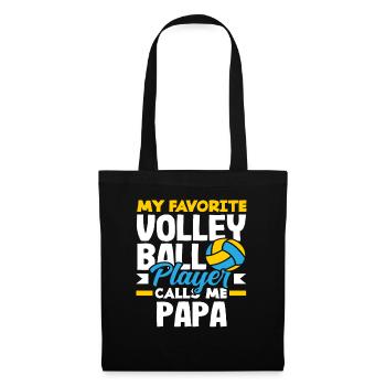 My favorite volleyball player calls me dad - Tote Bag - black - Front