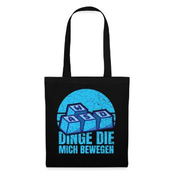Dinge, die mich bewegen Gaming retro für Zocker - Stoffbeutel - Schwarz - Vorne