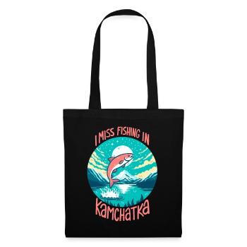 Pêche au Kamchatka - Sac en tissu - noir - Devant
