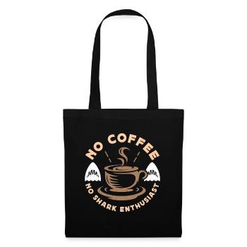 Shark Enthusiast No Coffee Freediving Coffee Lover - Tote Bag - black - Front