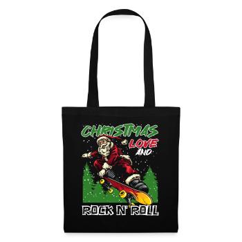 Heavy Hard Metal Weihnachten, Liebe Rock 'n' Roll - Stoffbeutel - Schwarz - Vorne