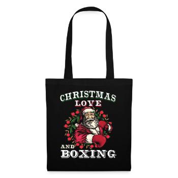 Christmas Love Boxing Boxer Christmas Gift - Tote Bag - black - Front