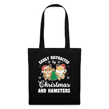 Facilement distrait par Noël et la thésaurisation - Sac en tissu - noir - Devant