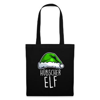 Joli Noël Elfe - Sac en tissu - noir - Devant