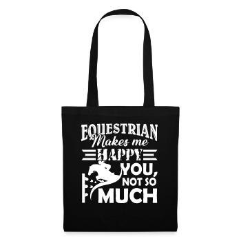 Equestrian Makes Me Happy - Tote Bag - black - Front