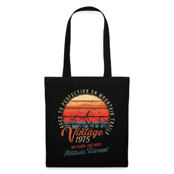 Millésime 1975 Anniversaire Randonnée Montagnes Cadeau - Sac en tissu - noir - Devant
