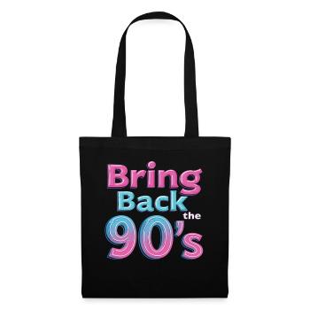 Ramenez la boombox rétro des années 90 - Sac en tissu - noir - Devant