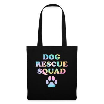 Dog Rescue Squad Hund Tie Dye Tieraktivist - Stoffbeutel - Schwarz - Vorne