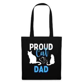 Proud Cat Dad Kitten Cat Lover Funny - Tote Bag - black - Front