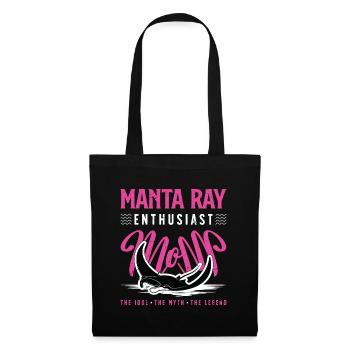 Passionnée de raies manta Maman L’idole Biologie marine - Sac en tissu - noir - Devant