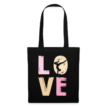 Danse Amour Silhouette Motif Sportif - Sac en tissu - noir - Devant