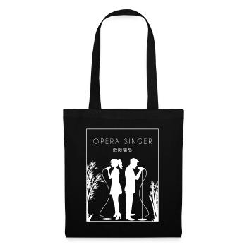 Opera Singer Chinese Hanzi Opera House Vocalist - Tote Bag - black - Front