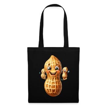 Famille des cacahuètes Cacahuètes Noix Enfants Enfant - Sac en tissu - noir - Devant