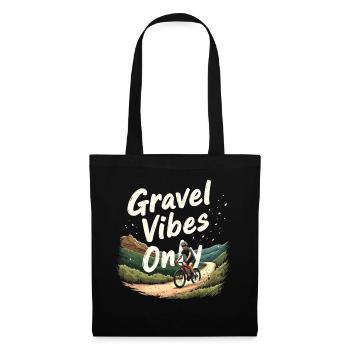 Gravel Vibes Only Gravel Bike Gravel Fahrrad - Tote Bag - black - Front