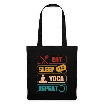 Eat Sleep Yoga Repeat Relaxation - Tote Bag - black - Front