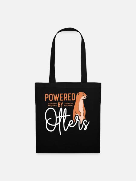 Otter Powered By Otters - Stoffbeutel - Schwarz