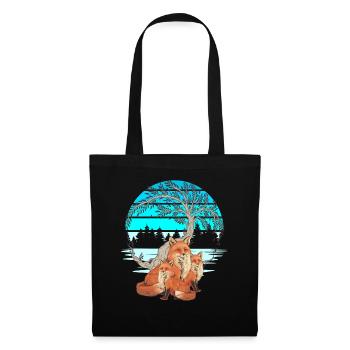 Fox Foxes Nature Nature Lover Children Child - Tote Bag - black - Front